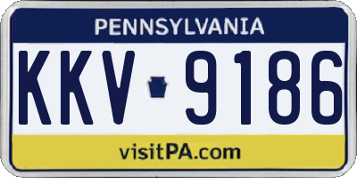PA license plate KKV9186