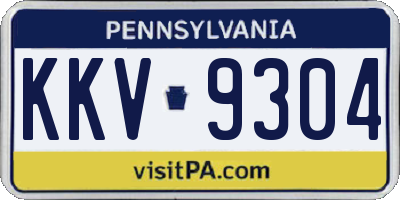 PA license plate KKV9304