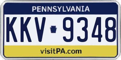 PA license plate KKV9348
