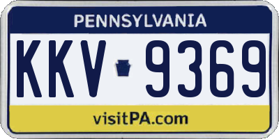 PA license plate KKV9369