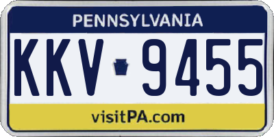 PA license plate KKV9455