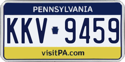 PA license plate KKV9459