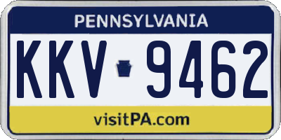 PA license plate KKV9462