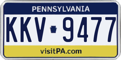 PA license plate KKV9477