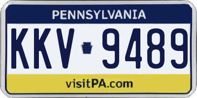 PA license plate KKV9489
