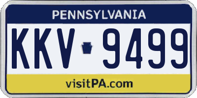 PA license plate KKV9499
