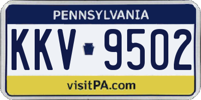 PA license plate KKV9502
