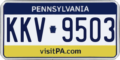PA license plate KKV9503