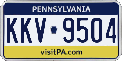 PA license plate KKV9504