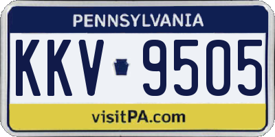 PA license plate KKV9505