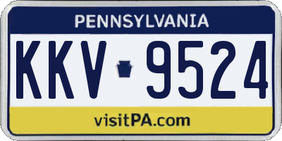 PA license plate KKV9524