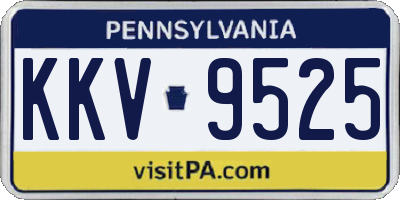 PA license plate KKV9525