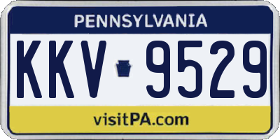 PA license plate KKV9529