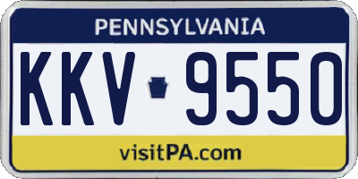PA license plate KKV9550