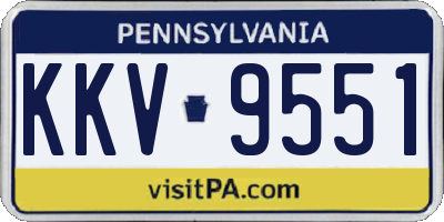 PA license plate KKV9551