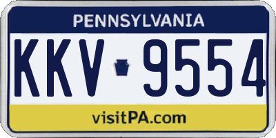PA license plate KKV9554