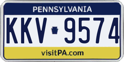 PA license plate KKV9574