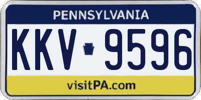 PA license plate KKV9596