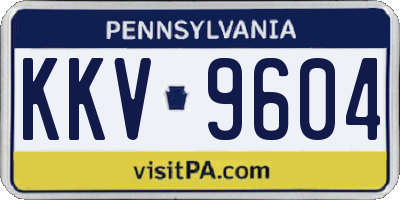 PA license plate KKV9604