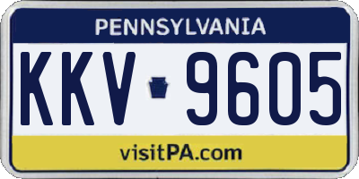 PA license plate KKV9605