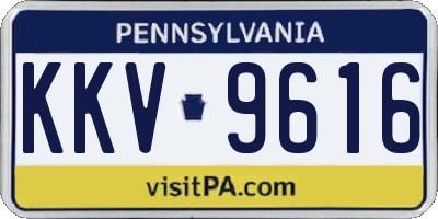 PA license plate KKV9616