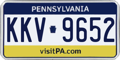 PA license plate KKV9652