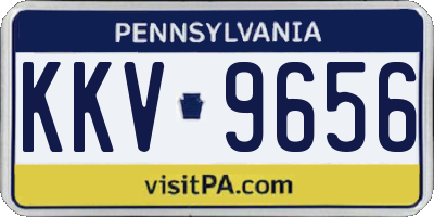PA license plate KKV9656