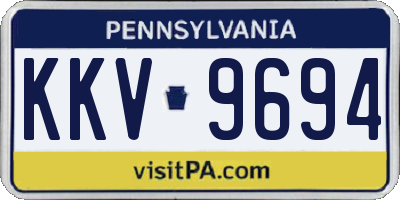 PA license plate KKV9694
