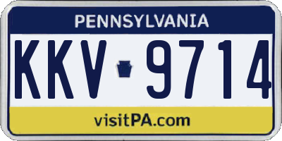 PA license plate KKV9714