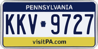 PA license plate KKV9727