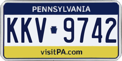 PA license plate KKV9742