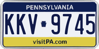 PA license plate KKV9745