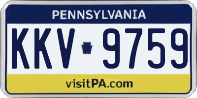 PA license plate KKV9759