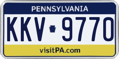 PA license plate KKV9770