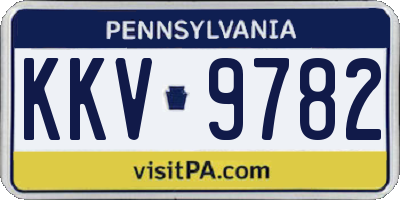 PA license plate KKV9782
