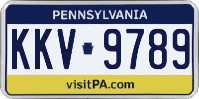 PA license plate KKV9789