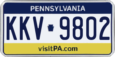 PA license plate KKV9802