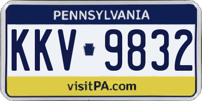 PA license plate KKV9832