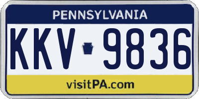 PA license plate KKV9836