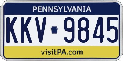 PA license plate KKV9845