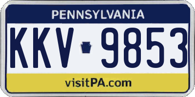 PA license plate KKV9853
