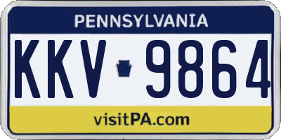 PA license plate KKV9864