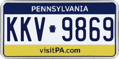 PA license plate KKV9869