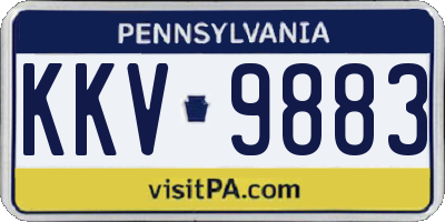 PA license plate KKV9883