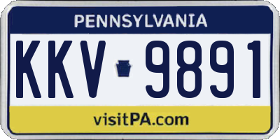 PA license plate KKV9891