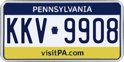 PA license plate KKV9908