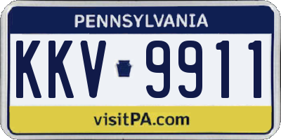 PA license plate KKV9911