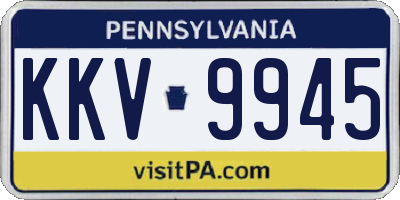 PA license plate KKV9945