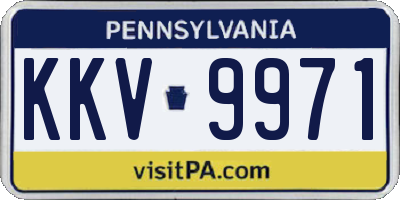 PA license plate KKV9971