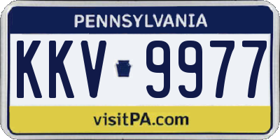 PA license plate KKV9977